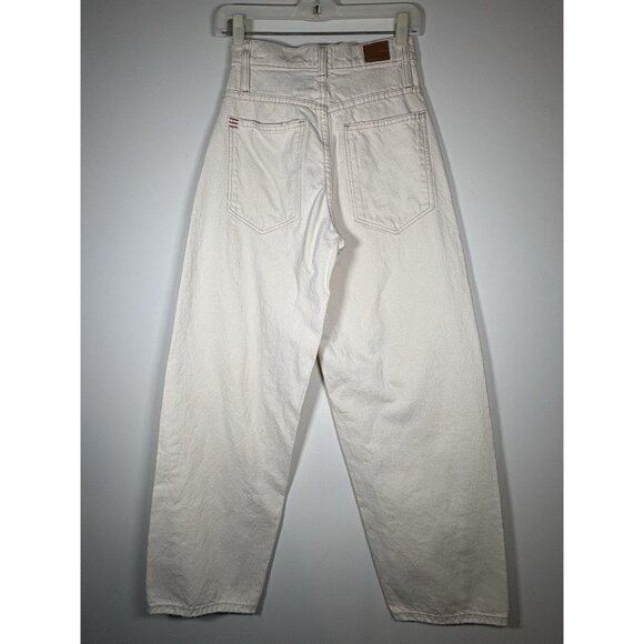 BDG High Rise Extreme Baggy Barrel Leg Jeans Cream Winter White Boho Size 24 - Picture 7 of 8